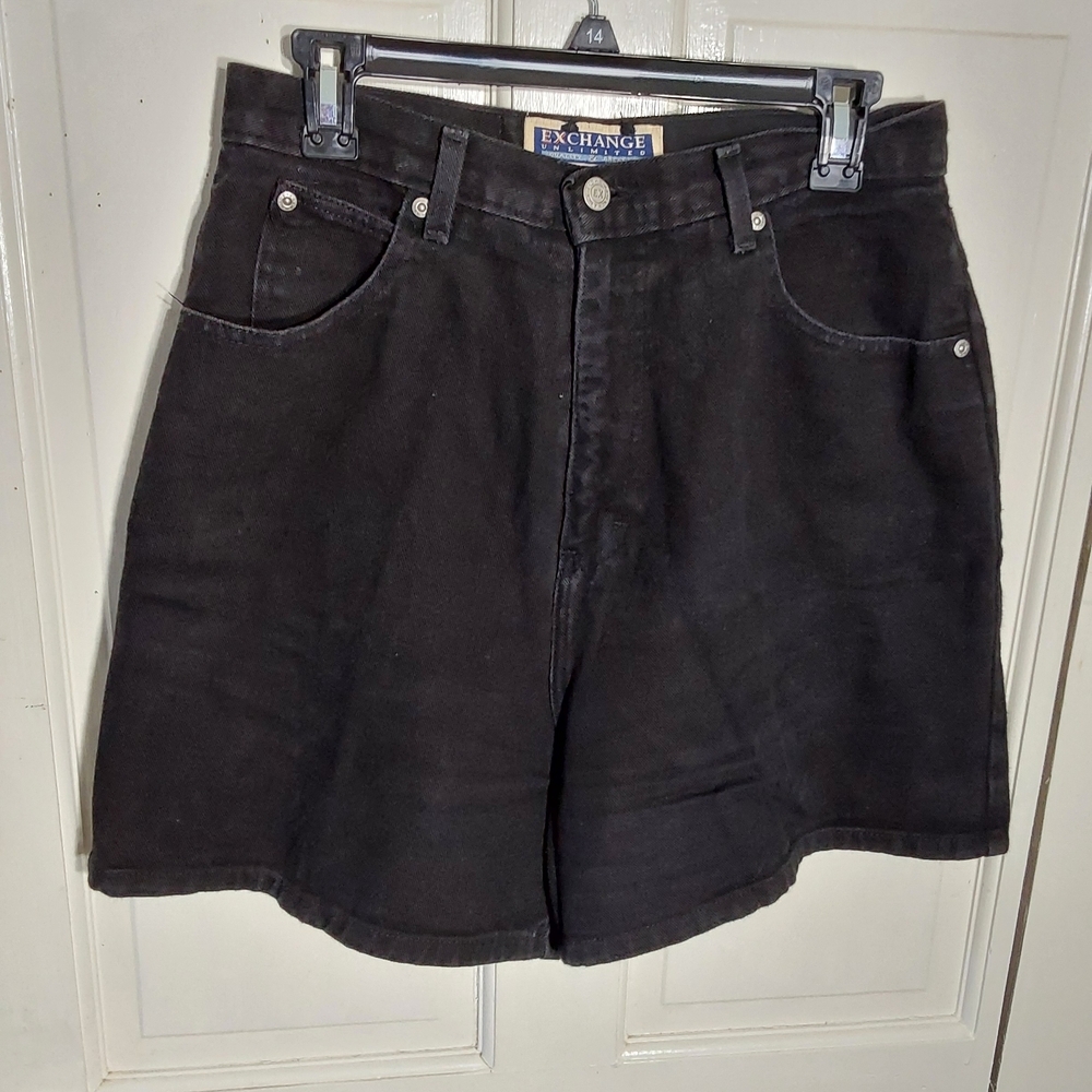 🍁EXCHANGE Women's Dark Denim Shorts